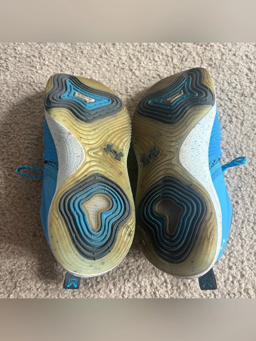 Under Armour Embiid One Basketball Shoes Viral Blue Mens 10 HOVR Sneaker